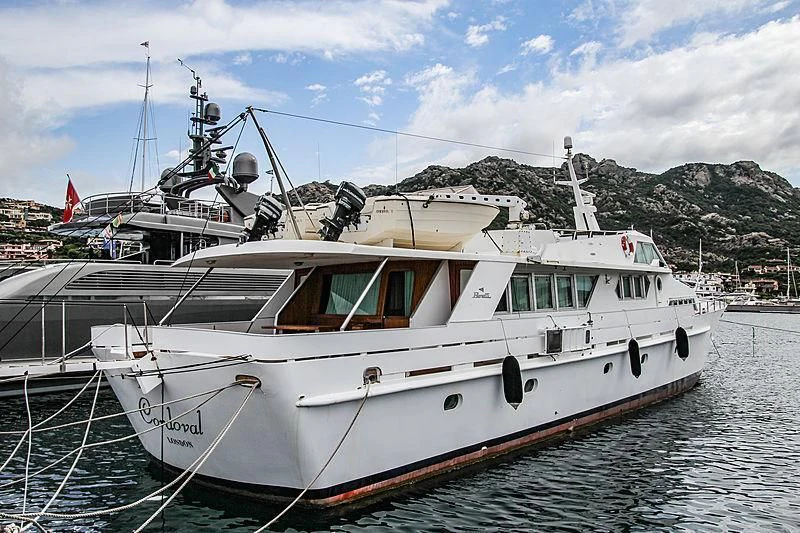 a boat in the water aboard CORDOVAL III Yacht for Sale