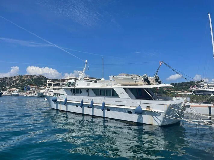 a boat in the water aboard CORDOVAL III Yacht for Sale