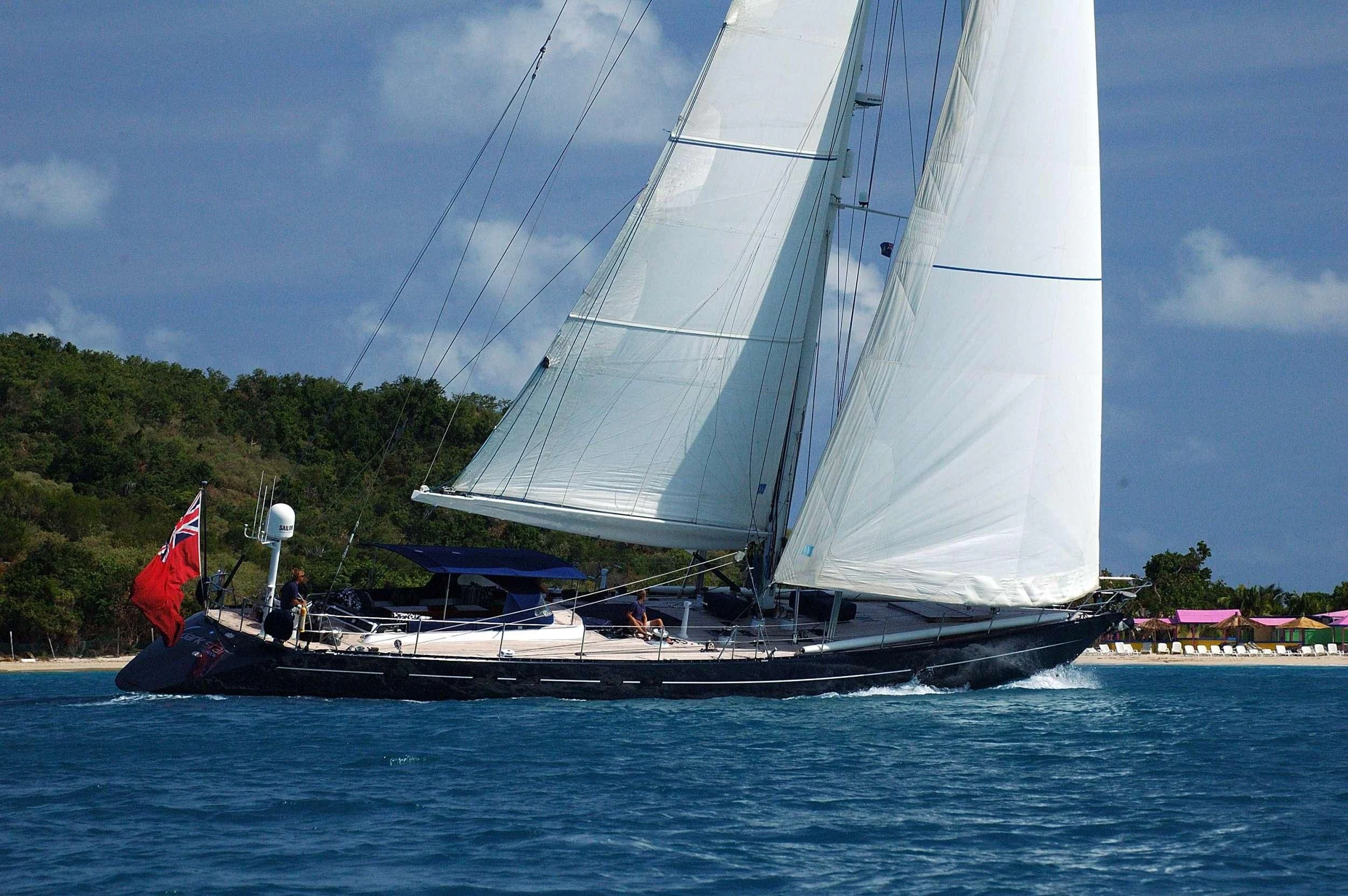 a sailboat on the water aboard DARK STAR OF LONDON Yacht for Charter