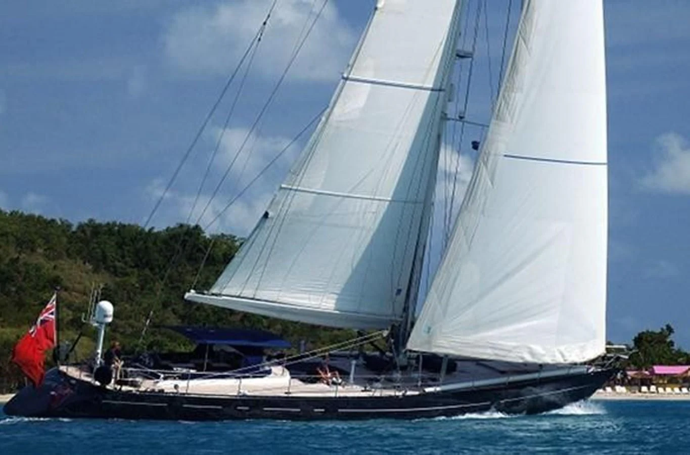 a sailboat on the water aboard DARK STAR OF LONDON Yacht for Charter