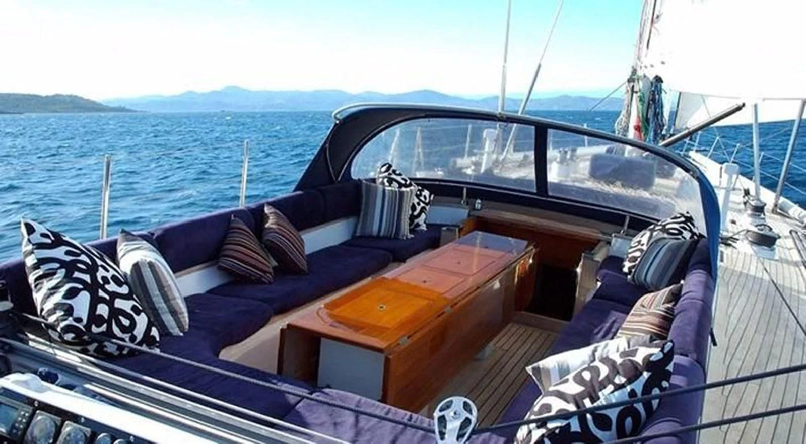 a boat on the water aboard DARK STAR OF LONDON Yacht for Charter