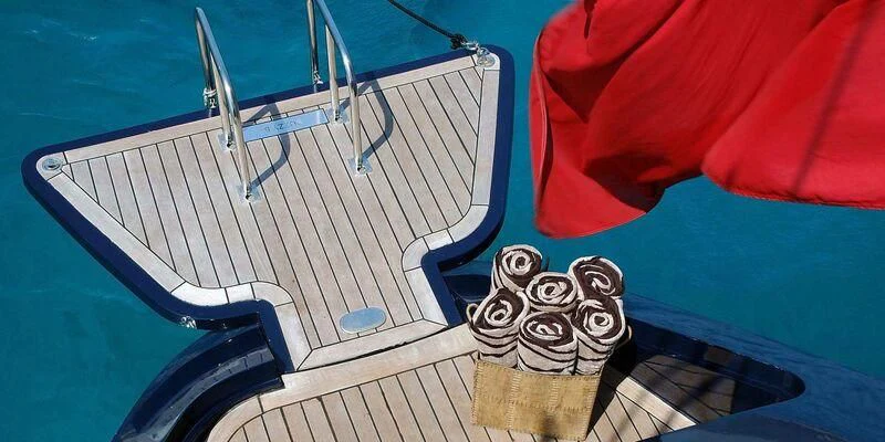 a boat on the water aboard DARK STAR OF LONDON Yacht for Charter