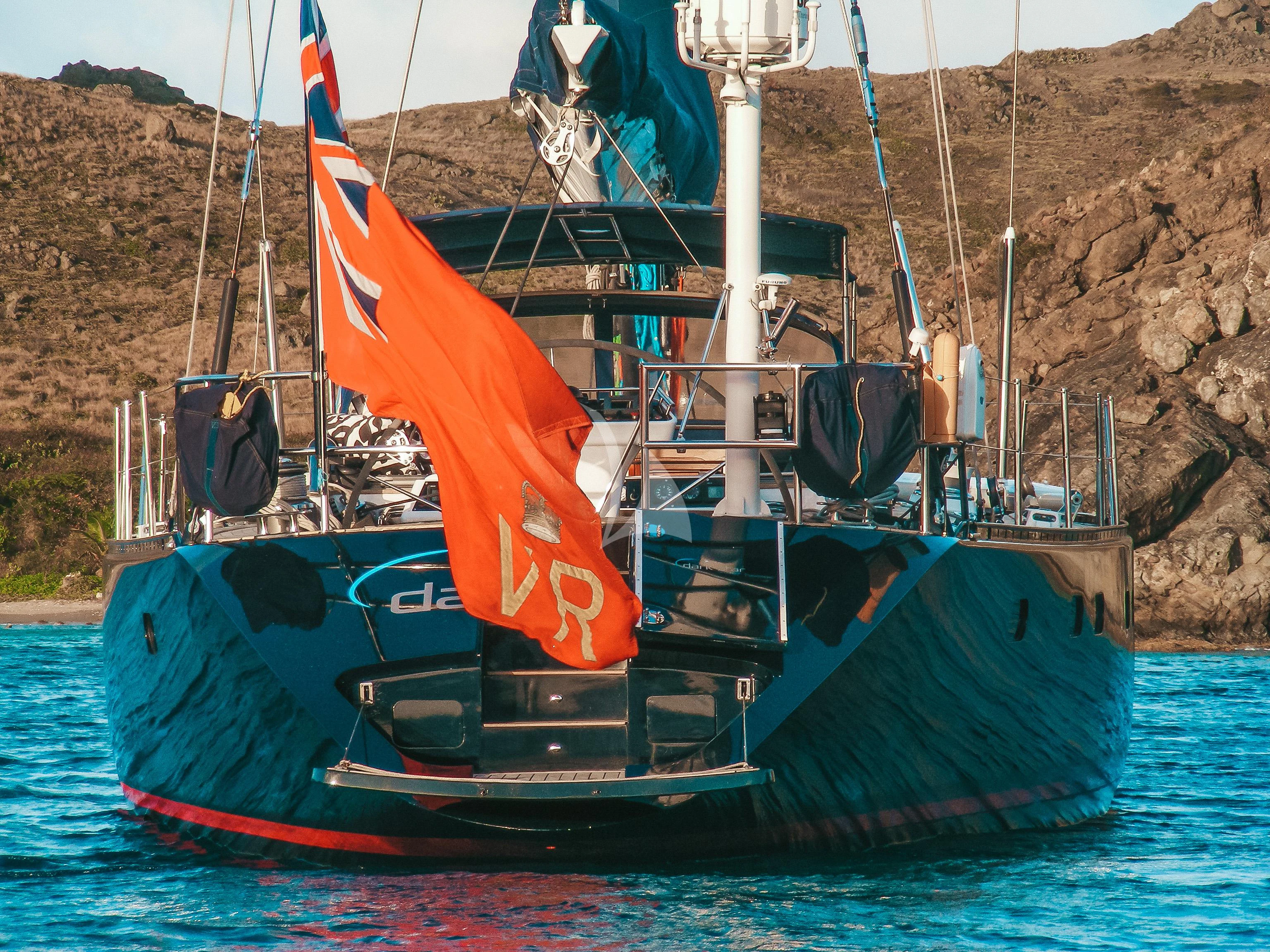 a boat in the water aboard DARK STAR OF LONDON Yacht for Charter
