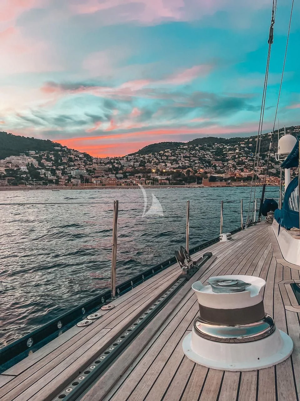 a boat on the water aboard DARK STAR OF LONDON Yacht for Charter