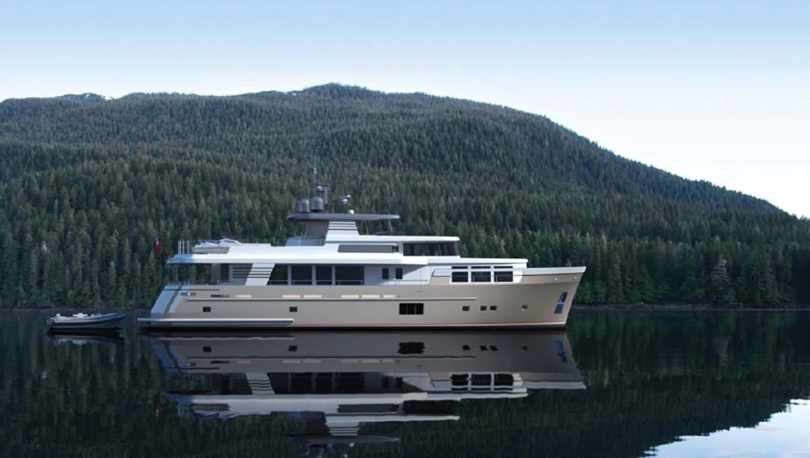 a boat on the water aboard 93FT VAN DER VALK EXPLORER 28M Yacht for Sale