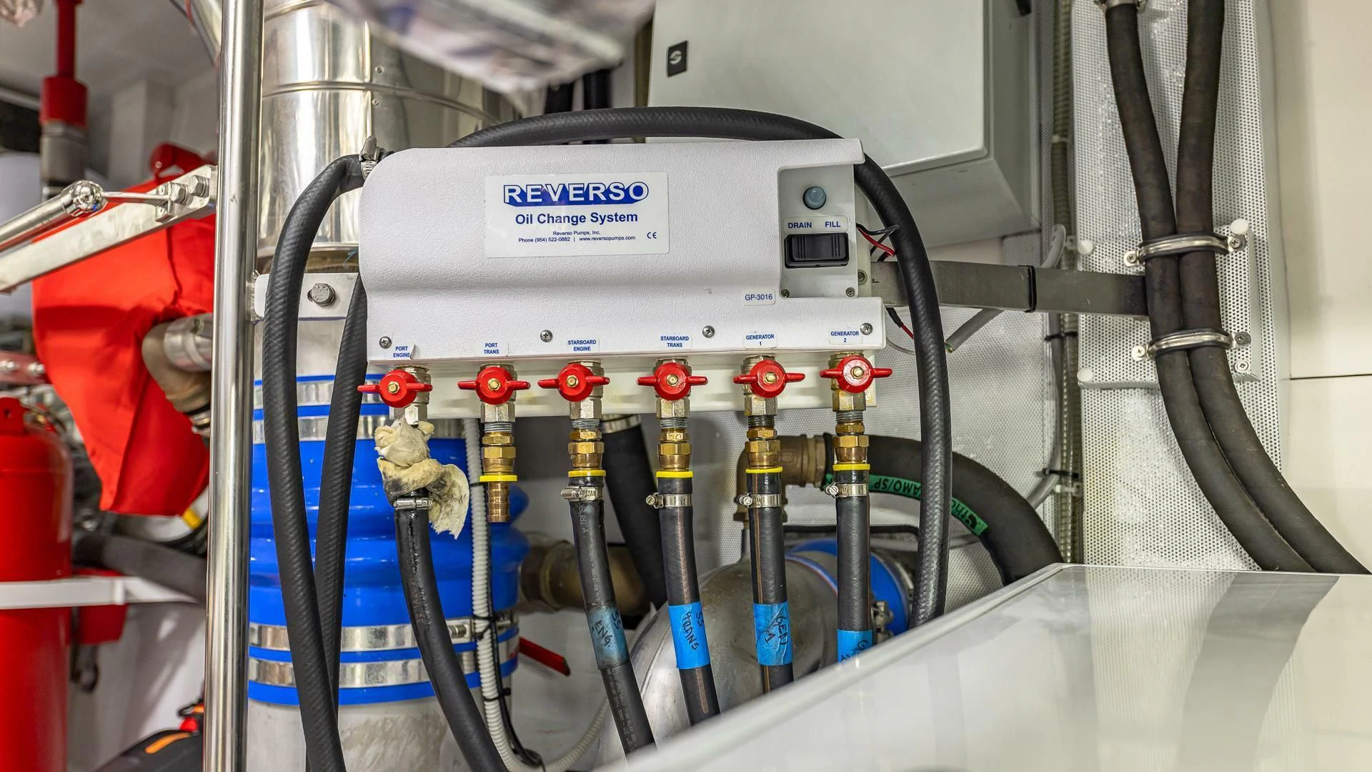 a machine with wires aboard CAPTAIN MORGAN II Yacht for Sale