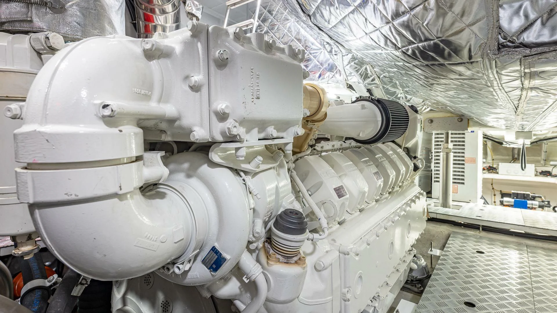 a large white machine aboard CAPTAIN MORGAN II Yacht for Sale