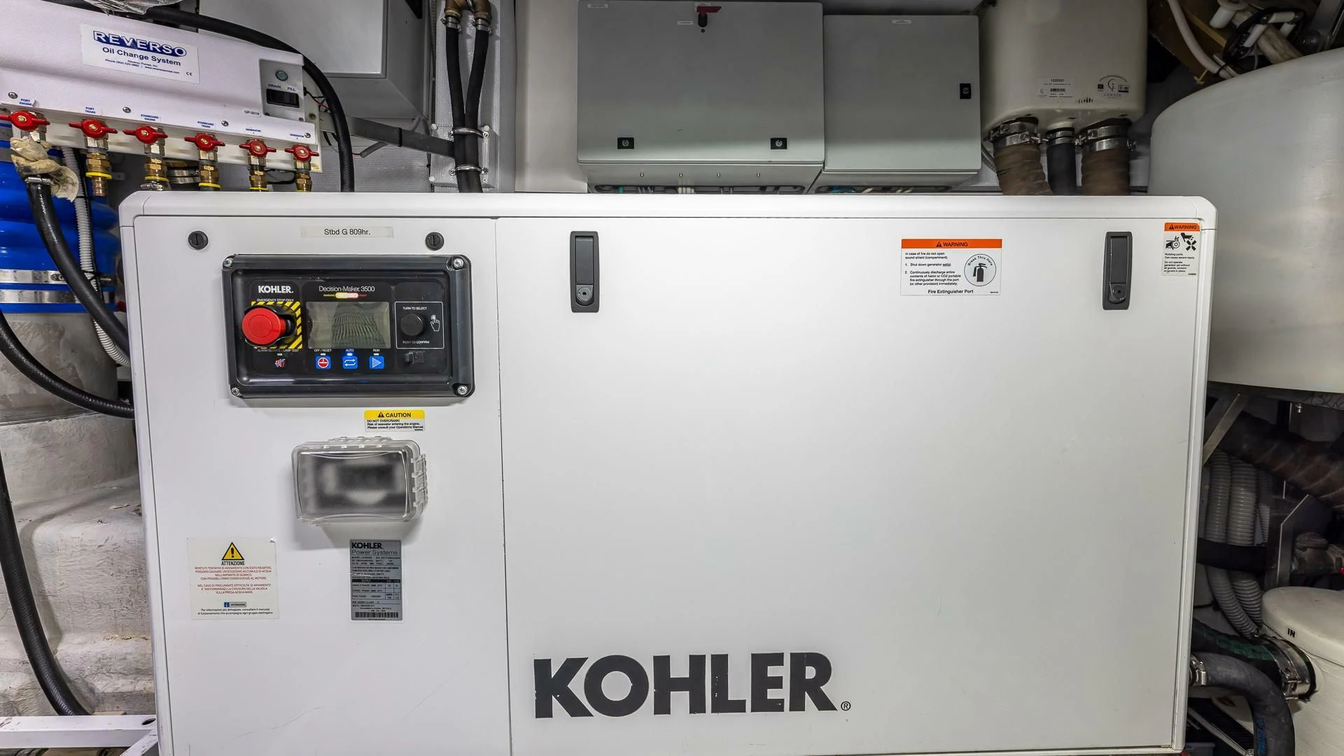 a white machine with buttons aboard CAPTAIN MORGAN II Yacht for Sale