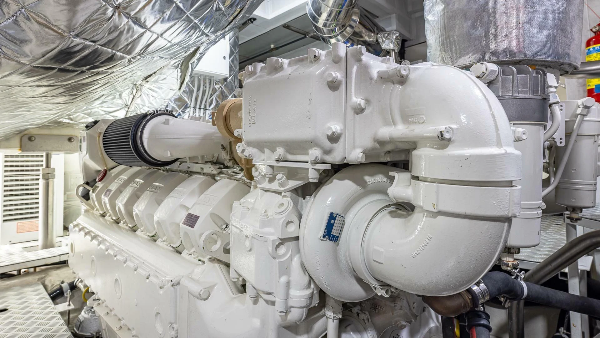 a machine with a large piece of equipment on it aboard CAPTAIN MORGAN II Yacht for Sale