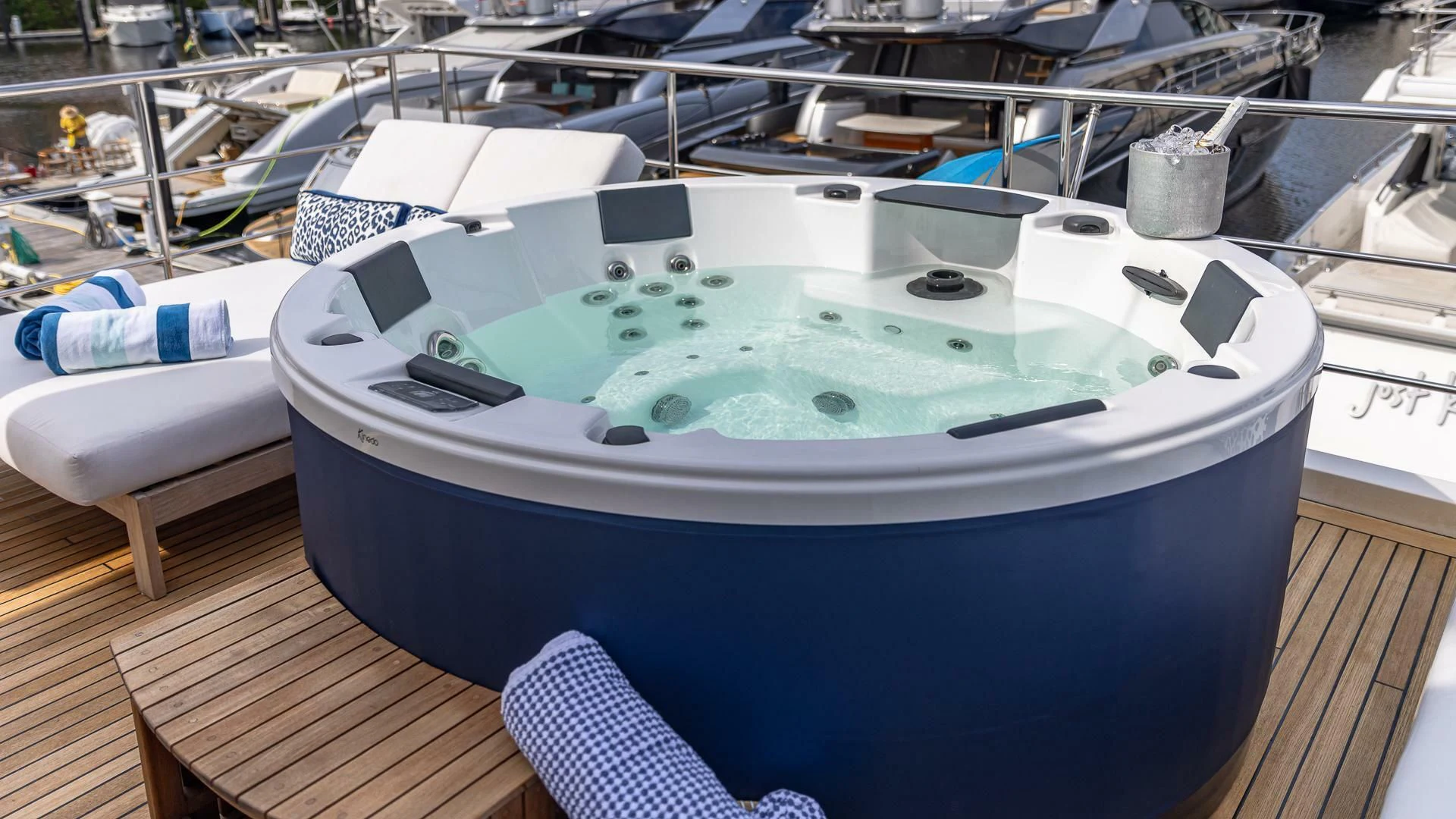 a pool table with a pool aboard CAPTAIN MORGAN II Yacht for Sale