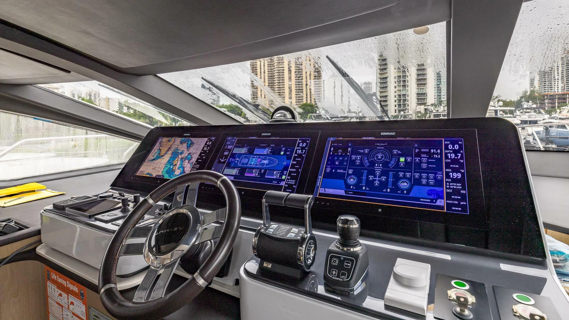 inside of a car aboard CAPTAIN MORGAN II Yacht for Sale