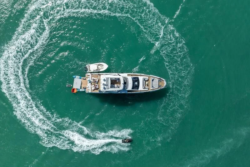 a boat in the water aboard CAPTAIN MORGAN II Yacht for Sale