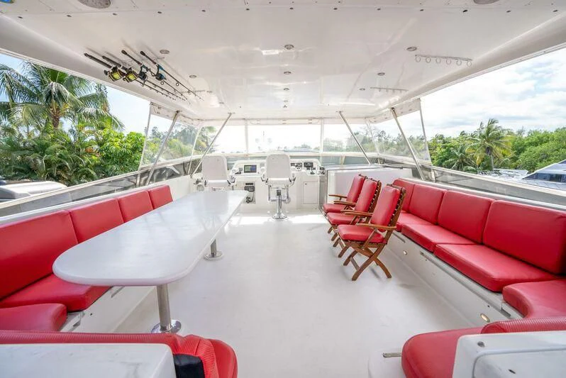 inside of a car aboard SELF MADE Yacht for Sale