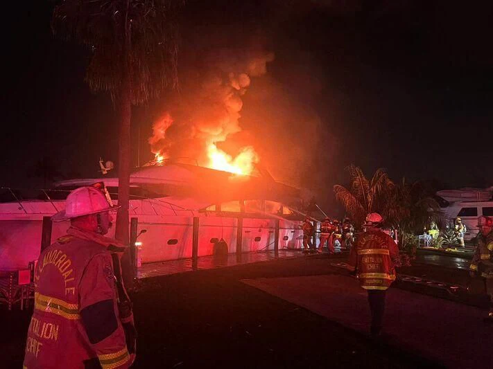 a fire on a building aboard SELF MADE Yacht for Sale