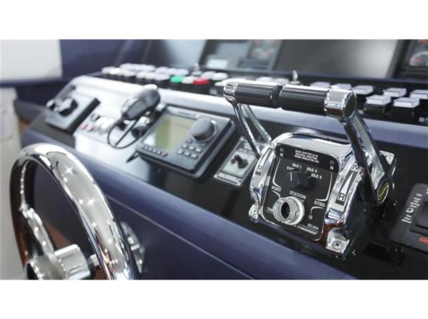 a car with a steering wheel aboard SELF MADE Yacht for Sale