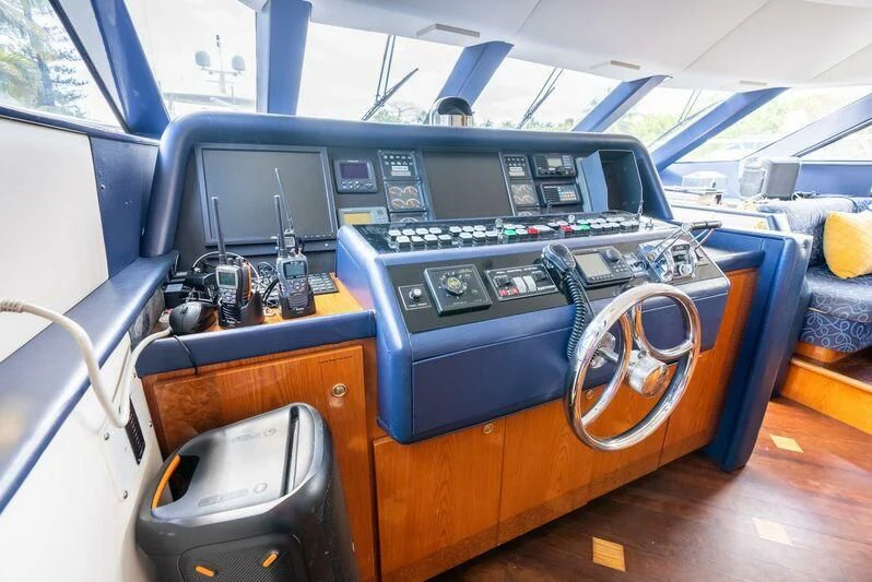 the inside of a car aboard SELF MADE Yacht for Sale