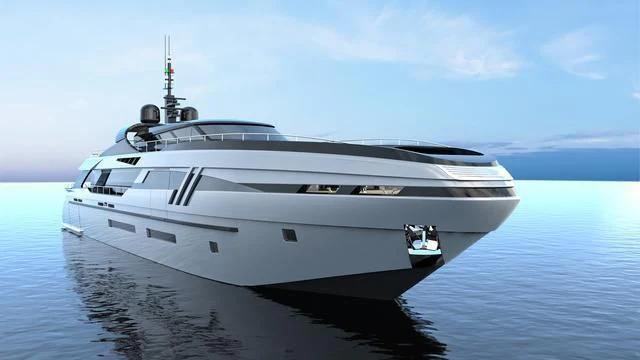a white yacht on the water aboard NERTILA Yacht for Sale