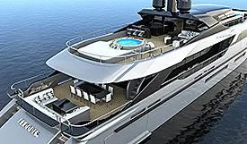 a large ship on the water aboard NERTILA Yacht for Sale