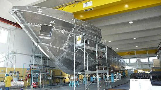 a large machine in a factory aboard NERTILA Yacht for Sale