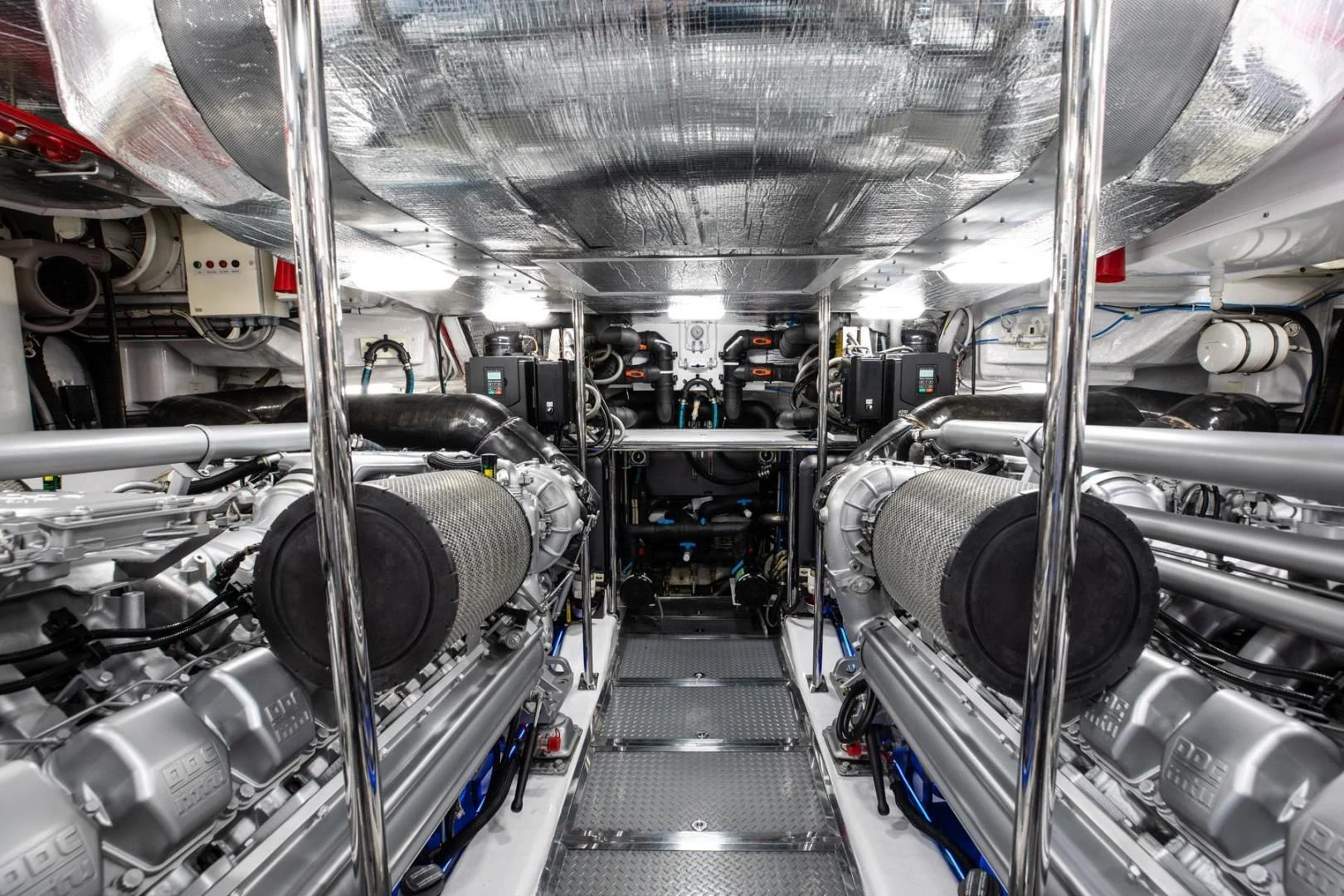 a large room with several machines aboard AMORA Yacht for Sale