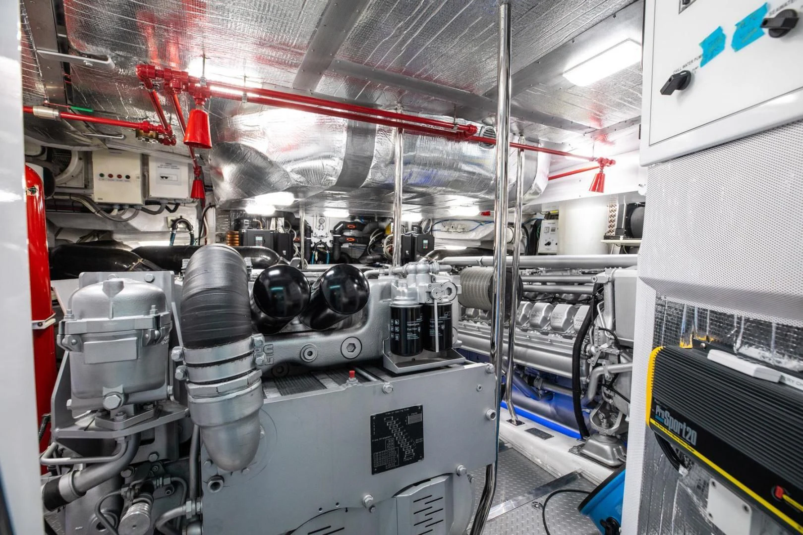 a close-up of a machine aboard AMORA Yacht for Sale