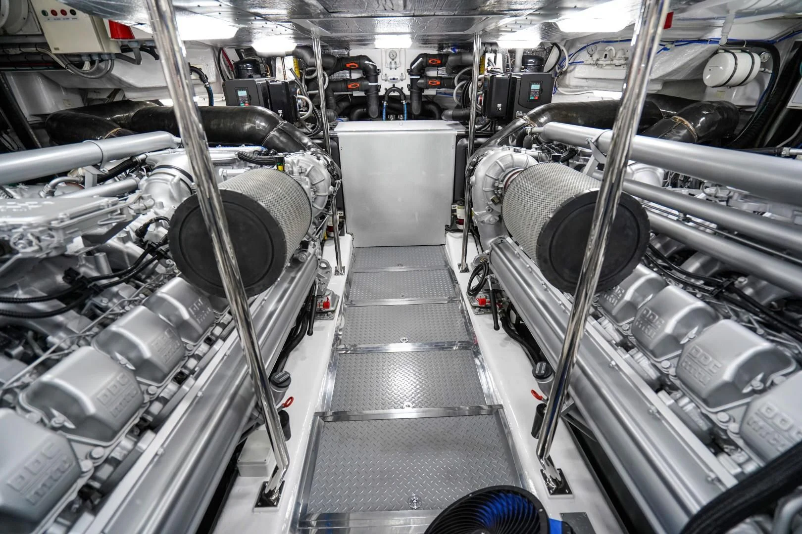 a large room with many machines aboard AMORA Yacht for Sale