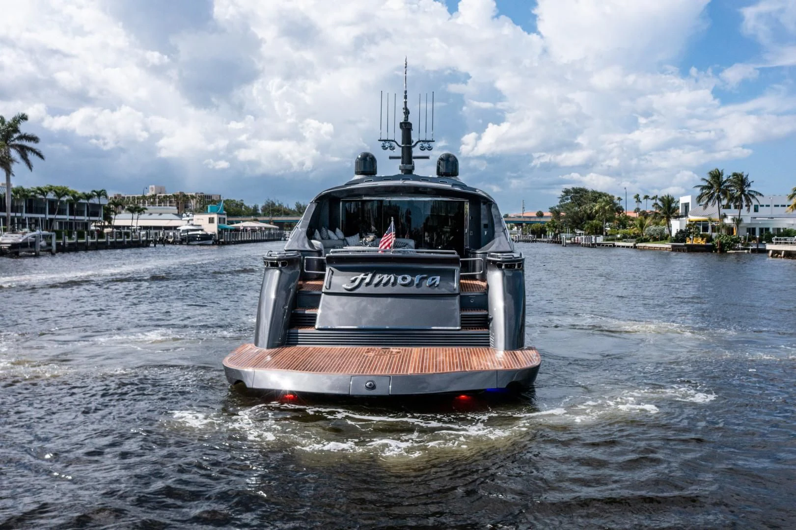 a boat on the water aboard AMORA Yacht for Sale