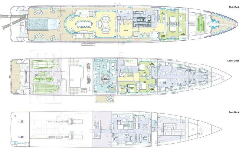 diagram aboard SIXTH SENSE Yacht for Sale