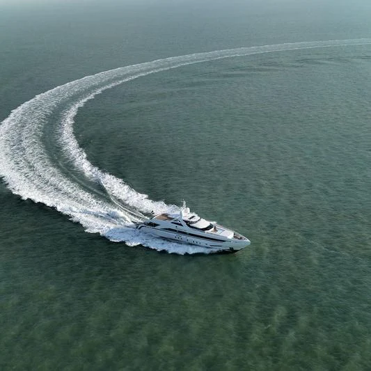 a boat in the water aboard AMORE MIO Yacht for Sale