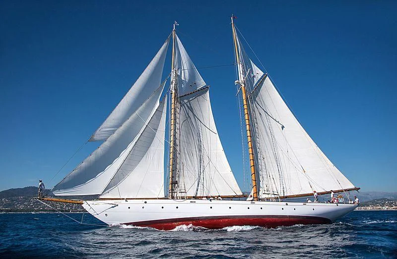 a sailboat on the water aboard PURITAN Yacht for Sale