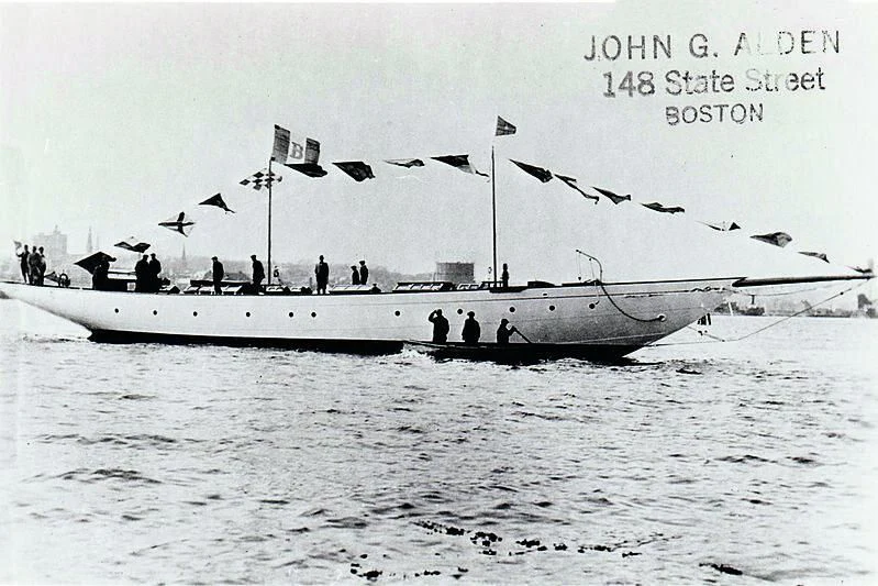 a boat with people on it aboard PURITAN Yacht for Sale