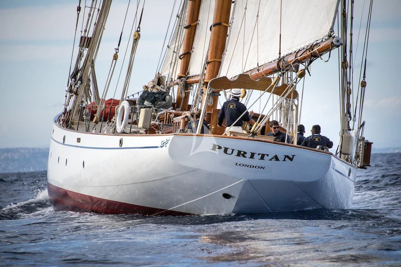 a boat on the water aboard PURITAN Yacht for Sale