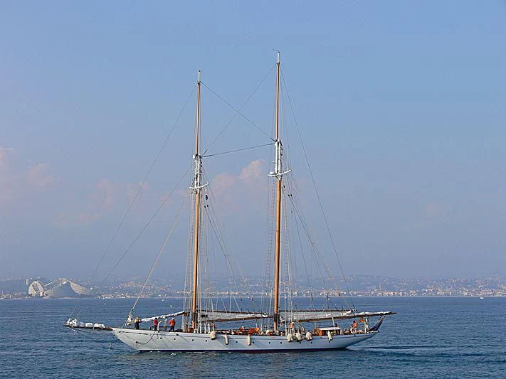 a sailboat on the water aboard PURITAN Yacht for Sale