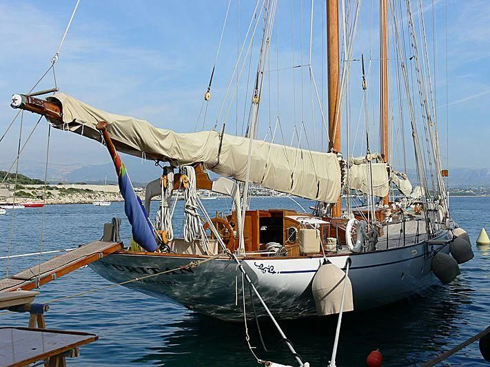 a sailboat on the water aboard PURITAN Yacht for Sale