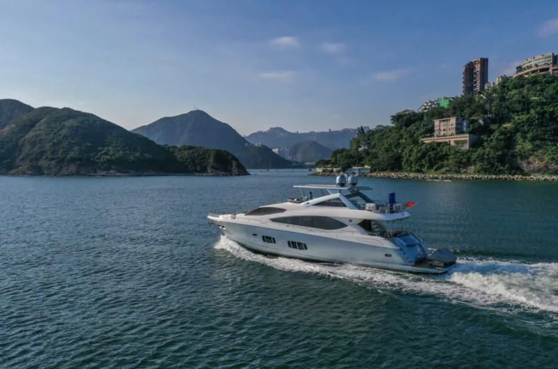 a boat on the water aboard TURQUOISE Yacht for Sale