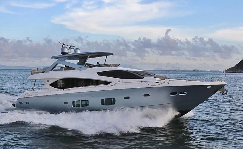 a boat on the water aboard TURQUOISE Yacht for Sale
