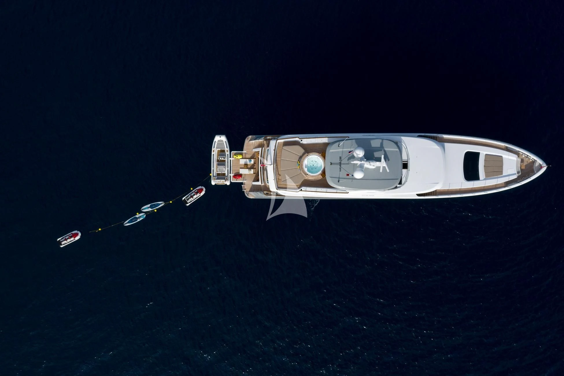 a space ship in space aboard JOSEPHINE I Yacht for Sale