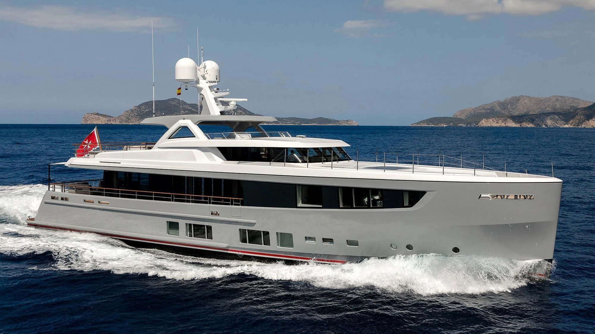 a large white boat aboard JOSEPHINE I Yacht for Sale