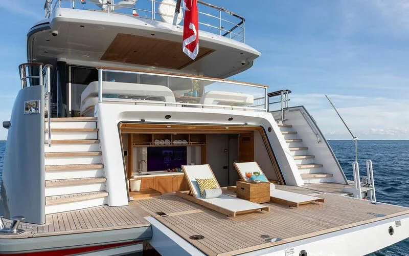 a boat on the water aboard JOSEPHINE I Yacht for Sale