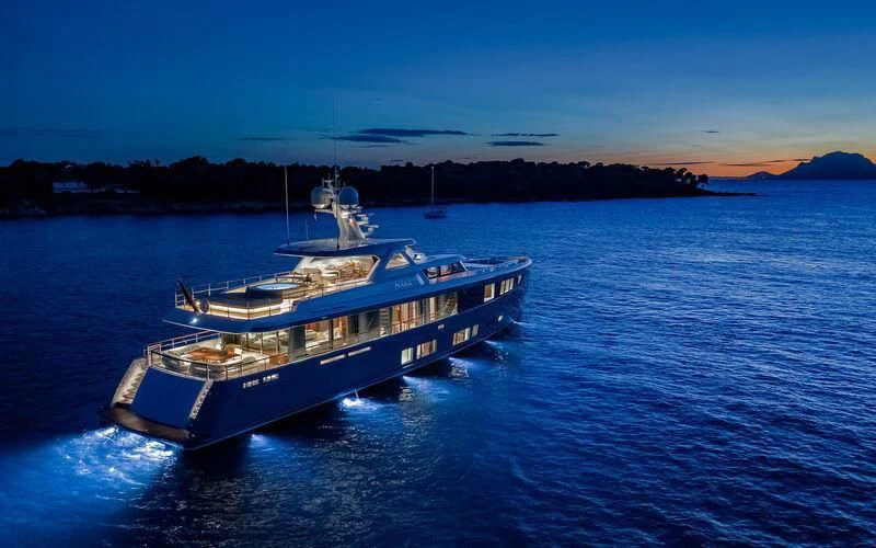 a boat in the water aboard JOSEPHINE I Yacht for Sale