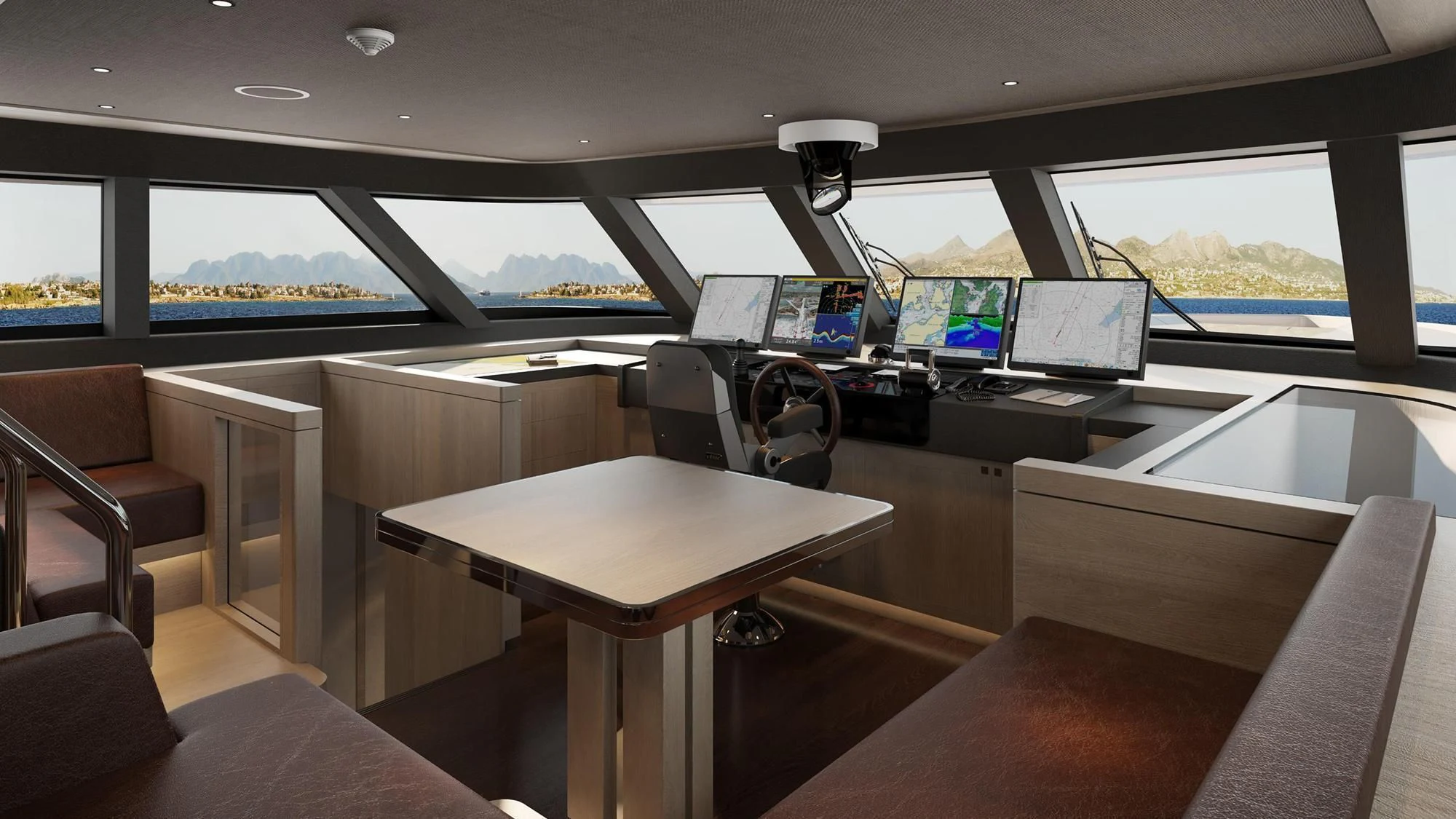 inside of a car aboard JOSEPHINE I Yacht for Sale