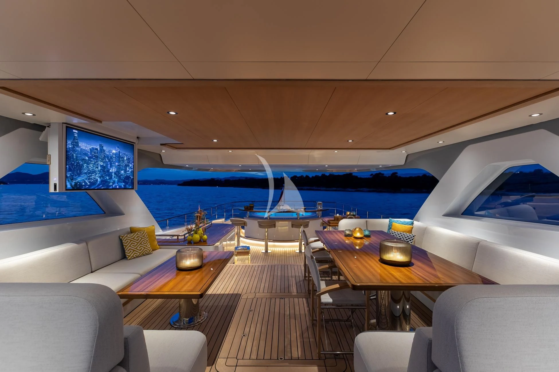 inside of a boat aboard JOSEPHINE I Yacht for Sale