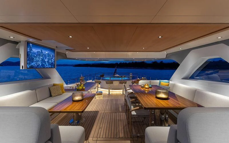 a boat on the water aboard JOSEPHINE I Yacht for Sale