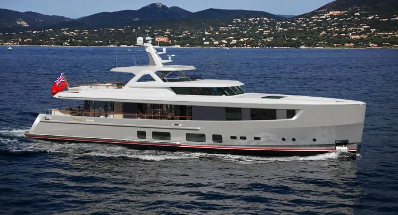 a large white boat in the water aboard JOSEPHINE I Yacht for Sale