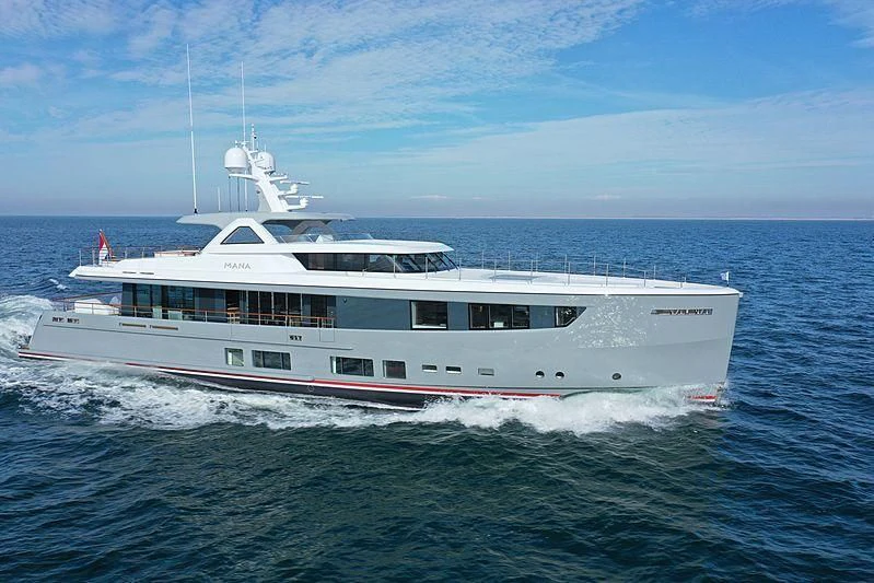 a large white boat in the water aboard JOSEPHINE I Yacht for Sale