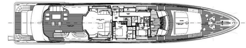 diagram, engineering drawing aboard PANTHERA Yacht for Sale
