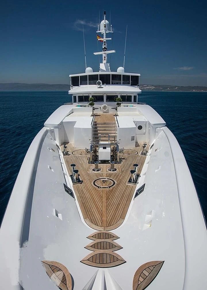 a ship in the water aboard GRACE Yacht for Sale