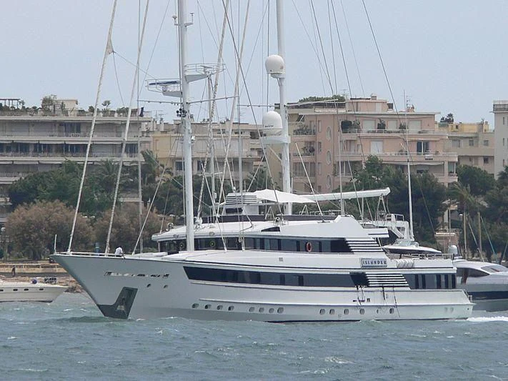 a white yacht in the water aboard GRACE Yacht for Sale