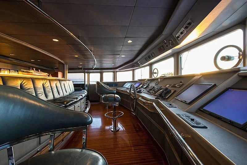 inside of a vehicle aboard GRACE Yacht for Sale