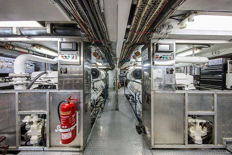 a room with machines and equipment aboard GRACE Yacht for Sale